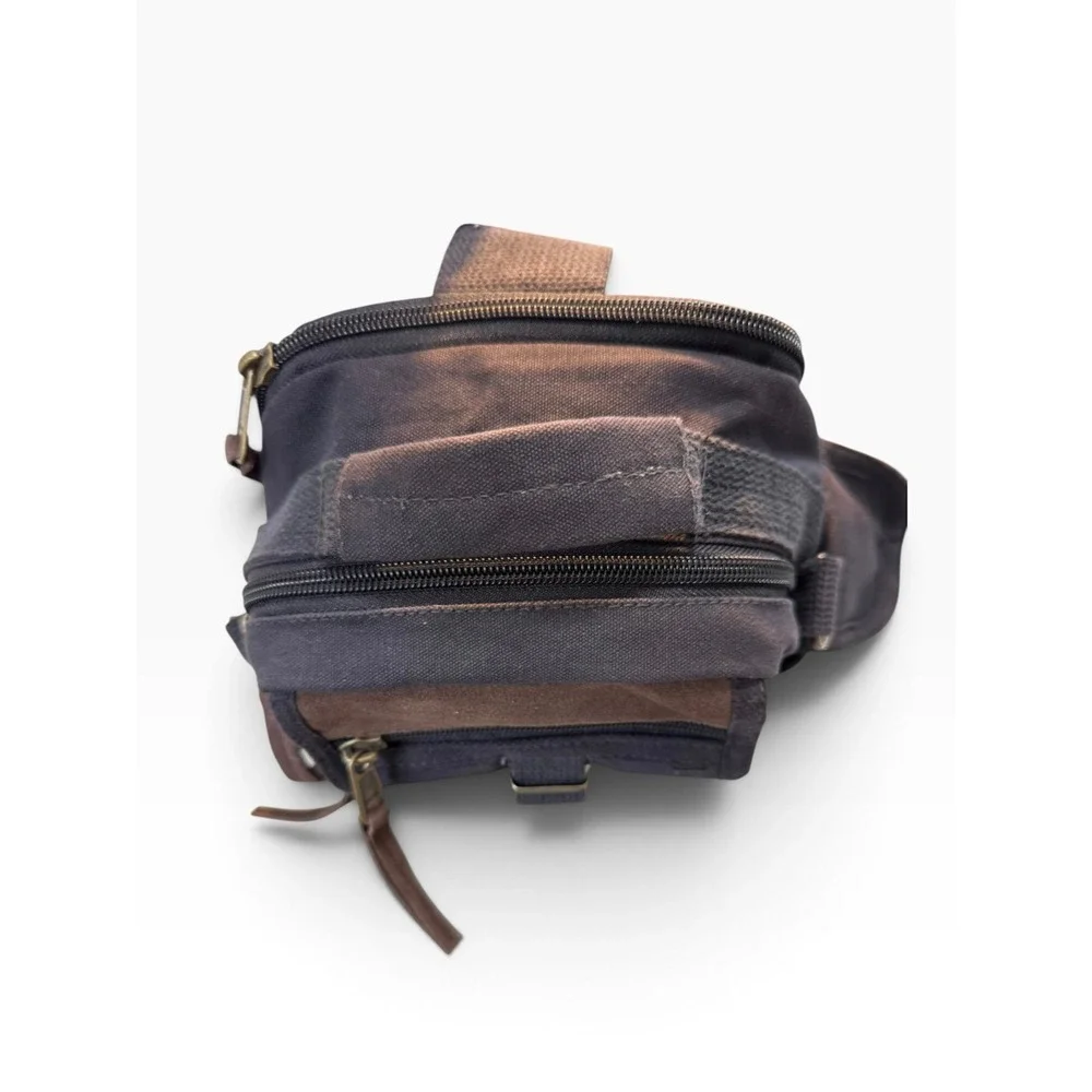 Rothco Unisex Canvas Tactical Shoulder Bag Brown Black Military Crossbody